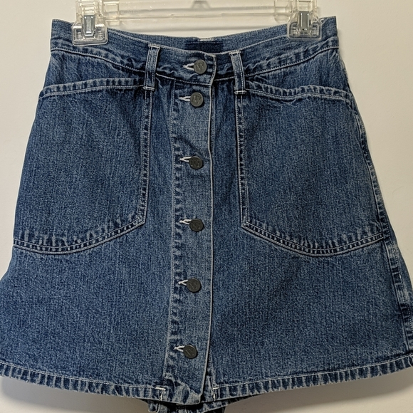 NY Collection Pants - NY Denim Jean Skort, retro high waist size 6